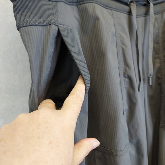 Lululemon Dance Studio Pants Womens Sz 12 Solar Gray Pockets Cinch Ankle - Picture 5 of 16